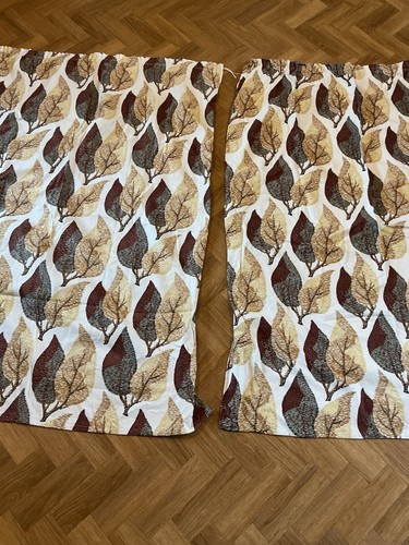 Vintage pair 1950s cotton leaf - cotton,