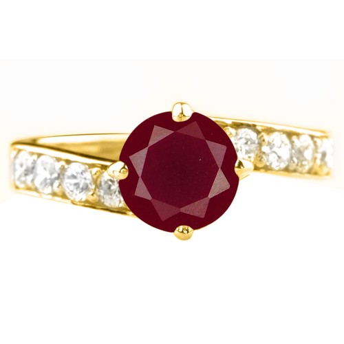 Anello rubino naturale - anello, 1,30