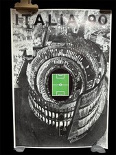 ITALIA 1990 calcio Mondiali Alberto Burri manifesto originale football vintage 2