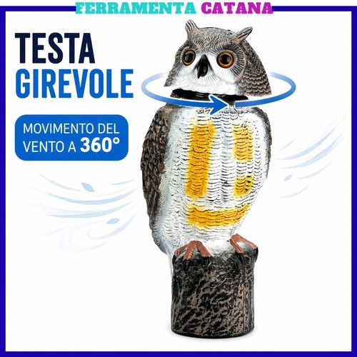 Gufo spaventapasseri piccioni - spaventapasseri,