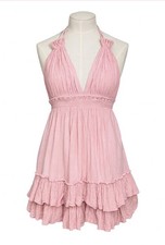 Mini abito smanicato cotone