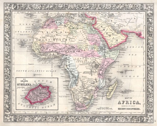 Africa 1862 atlante - africa, di