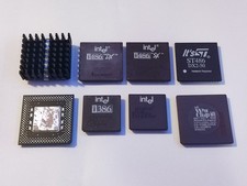 LOTTO PROCESSORI VINTAGE RETROCOMPUTER RETRO PC INTEL AMD 486 386 PENTIUM  DX SX