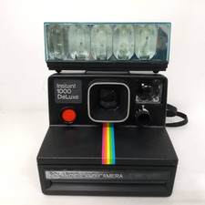Polaroid Instant 1000 Deluxe Rainbow Stripe SX-70 fotocamera pellicola non testata
