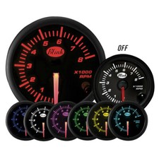 MANOMETRO CONTAGIRI 8000 RPM  7 COLORI 52MM LED BLINK AUTO NERO MULTICOLOR