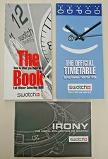 LOTTO 3 OPUSCOLI PUBBLICITARI SWATCH orologi IRONY THE TIMETABLE BOOK 1999 1998