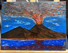 Quadro Eruzione Vesuvio