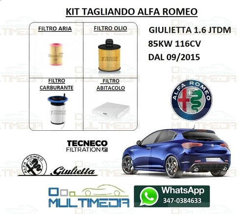 Kit tagliando filtri alfa - kit,