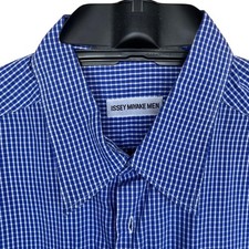ISSEY MIYAKE UOMO Camicia blu a quadri manica lunga LL collo regolare F/S