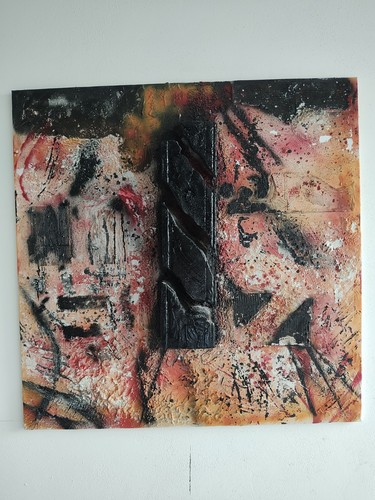 Quadro astratto tecnica mista - astratto,