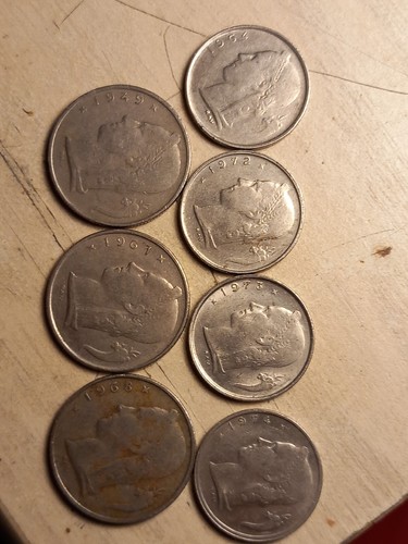 Pièces belge francs - 7, 5