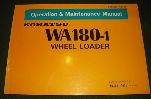 Komatsu wa180 manuale - komatsu, wa180-1