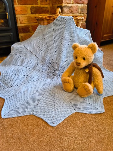 Baby crochet blanket shawl - baby, boy