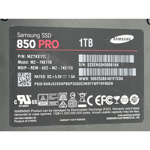 Samsung ssd 850 pro - ssd, 1