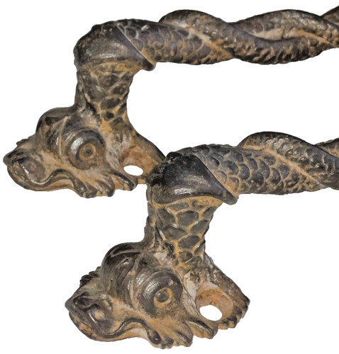 Coppia maniglie antiche ferro - coppia,