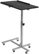 2829373 - Tavolino Porta PC/Notebook/Laptop, con Rotelle, Nero, Altezza Regolabi
