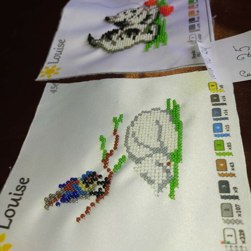 Quadro ricamato con perline - quadro,
