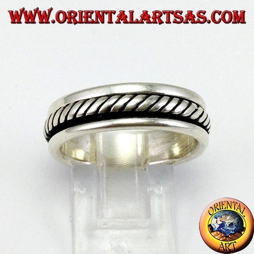 Anello fascia argento - anello,
