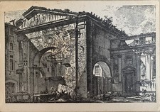 Cartolina Postale Pro Croce Rossa Vedute di Roma Piranesi Portico di Ottavia