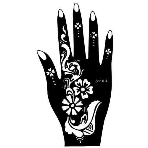 Stencil tatuaggio henné - , mano