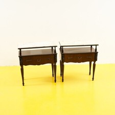 coppia di comodini in legno