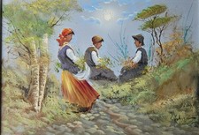 ​Sergio Faliero - "In Campagna" - Olio su Tela - 70x50 cm - XX Sec