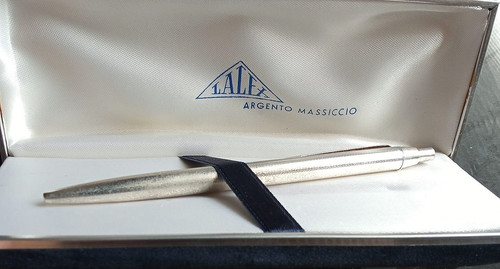 Penna vintage lalex argento - vintage,