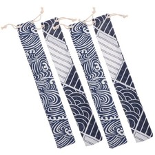  4 Pcs Utensil Organizer Reusable Straw Case Buste Portaposate Bacchette