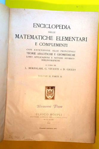 Enciclopedia delle matematiche - delle,