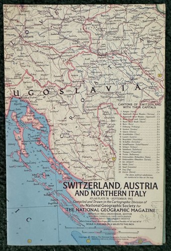 Mappa vintage 1965 national - vintage,