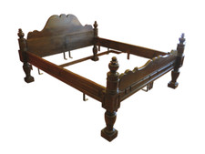 LETTO MATRIMONIALE ANTICO IMPORTANTE GRANDE MISURA STILE BAROCCO EPOCA '800 vs