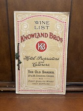 Lista dei vini menu bevande