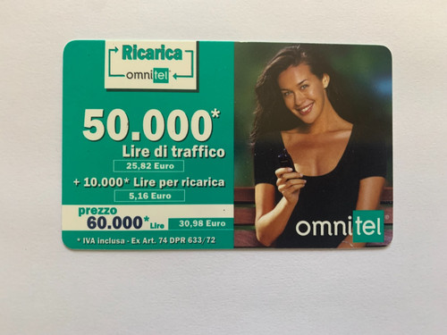 Scheda telefonica omnitel - scheda,