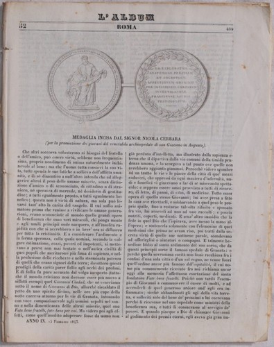 Album roma 1843 medaglia - roma,