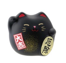 Maneki Neko Nero Figurina