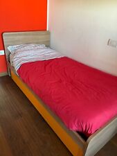 Letto singolo Design con cassettone estraibile doghe In Legno E materasso