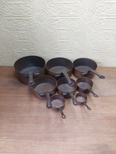 Set di 8 padelle in rame con