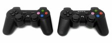 2 Joystick Joypad PS 3 Wireless Controller Senza Fili Gamepad Nero Compatibili