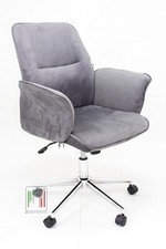 Stil Sedie Poltrona girevole moderna cameretta ergonomica in velluto mod Miami