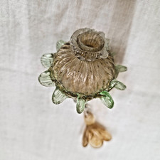 Lampadario vintage in vetro di