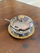 Porta formaggio Gruppo Ronchi in Oroten 24k - piattino, contenitore e cucchiaino