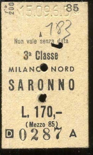 Biglietto treno ferrovia - treno,