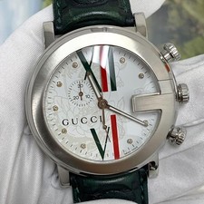 Orologio da polso di lusso Gucci 101M Chronograph 9P Diamond Green Quartz