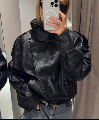 Giacca bomber zara ecopelle - giacca,