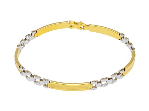 Bracciale oro giallo bianco - bracciale, e
