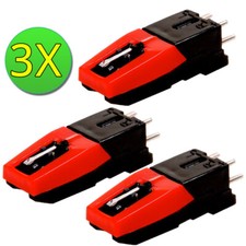 3X testina ricambio giradischi fonografo puntina stylus ceramica cartuccia TRNT8