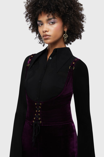 Killstar night petal corsetto - night,