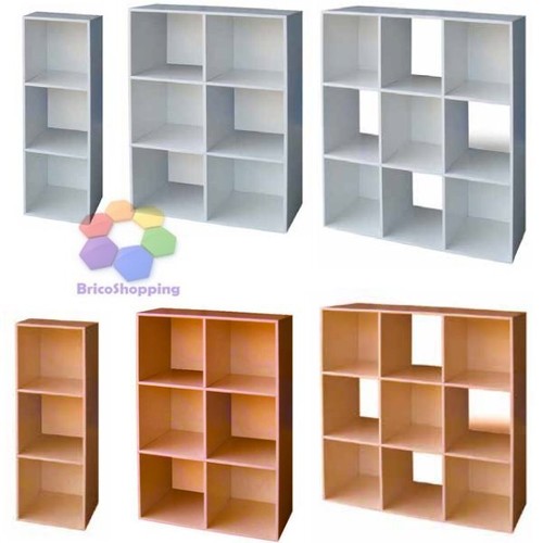 Libreria legno cubo 9 - libreria, 3