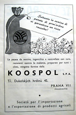 PUBBLICITA patate da semina KOOSPOL DUKELSKYCH PRAHA - COLLA TEXTICROCHE 1952
