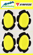 SAPONETTE/KNEE SLIDER PER TUTA DAINESE MOTO PISTA GIALLE 2 COPPIE